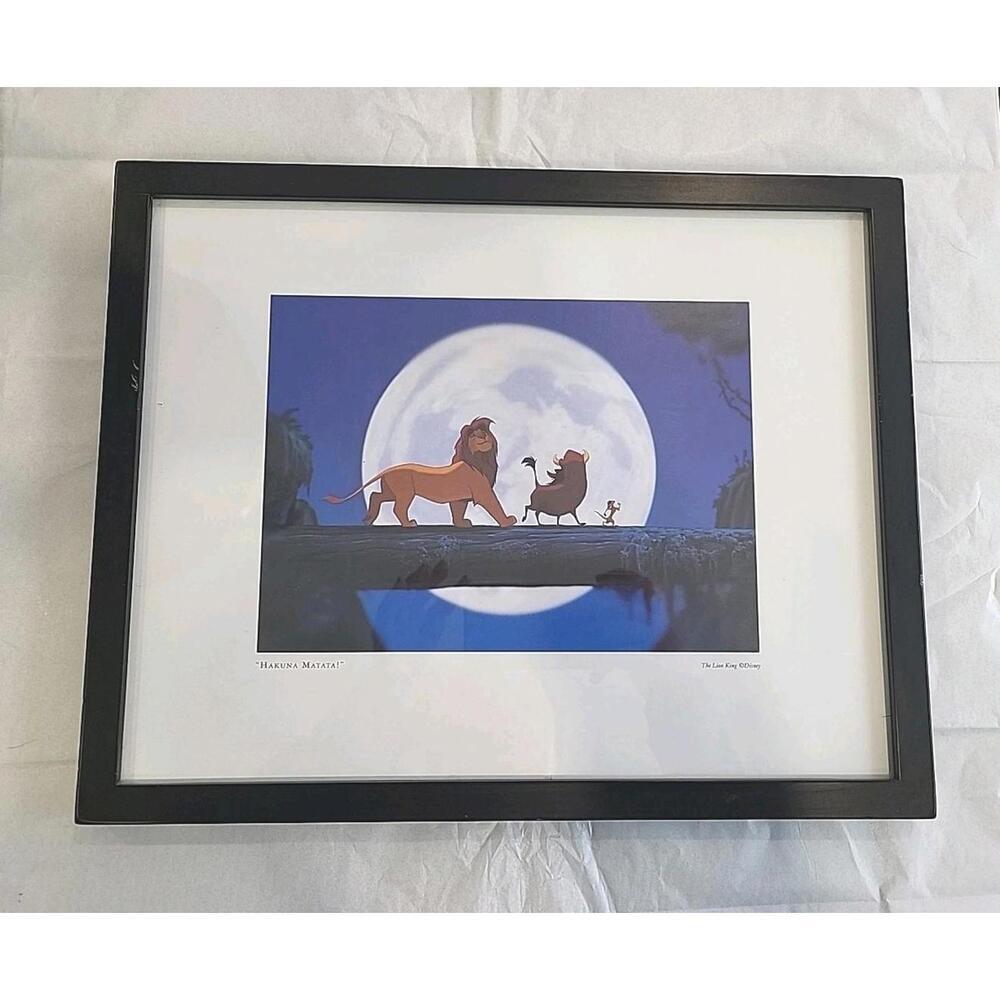 DISNEY The Lion King "Hakuna Matata" Lithograph Wall Art FRAMED (1995)